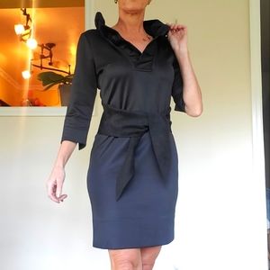 HOLIDAY Gretchen Scott black ruffle neck dress